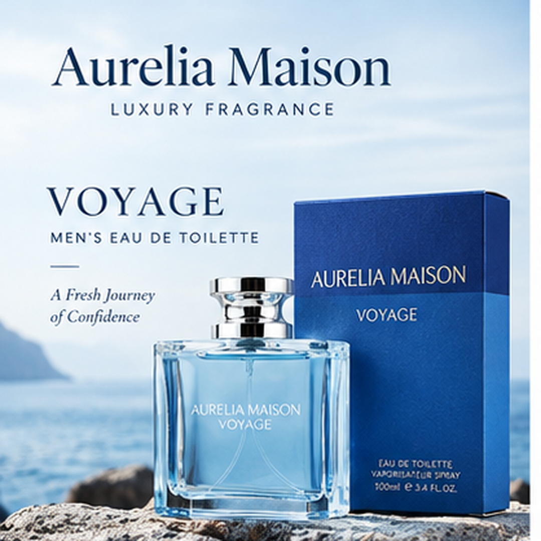 Aurelia Maison VOYAGE Men’s Eau de Toilette 100ml – Fresh Marine & Vetiver Fragrance