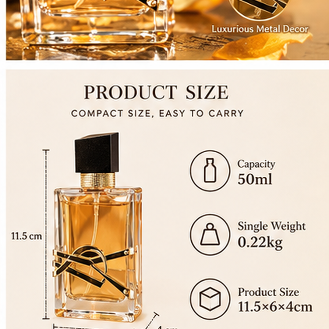 50ml Floral Perfume for Women – Fresh & Sweet Fragrance