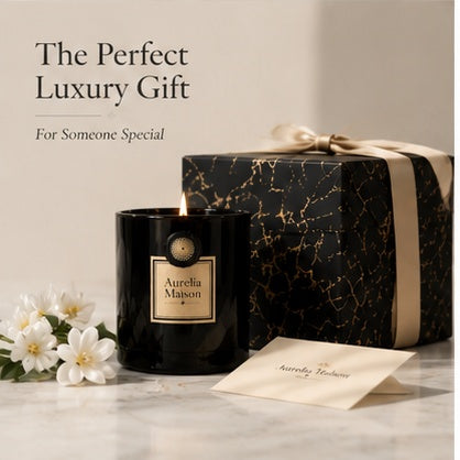 Aurelia Maison Luxury Scented Candle – Hand Poured Soy Wax Candle with Elegant Fragrance for Home, Bedroom & Relaxation | Premium Aromatherapy Candle Gift