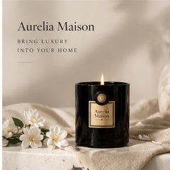 Aurelia Maison Luxury Scented Candle – Hand Poured Soy Wax Candle with Elegant Fragrance for Home, Bedroom & Relaxation | Premium Aromatherapy Candle Gift